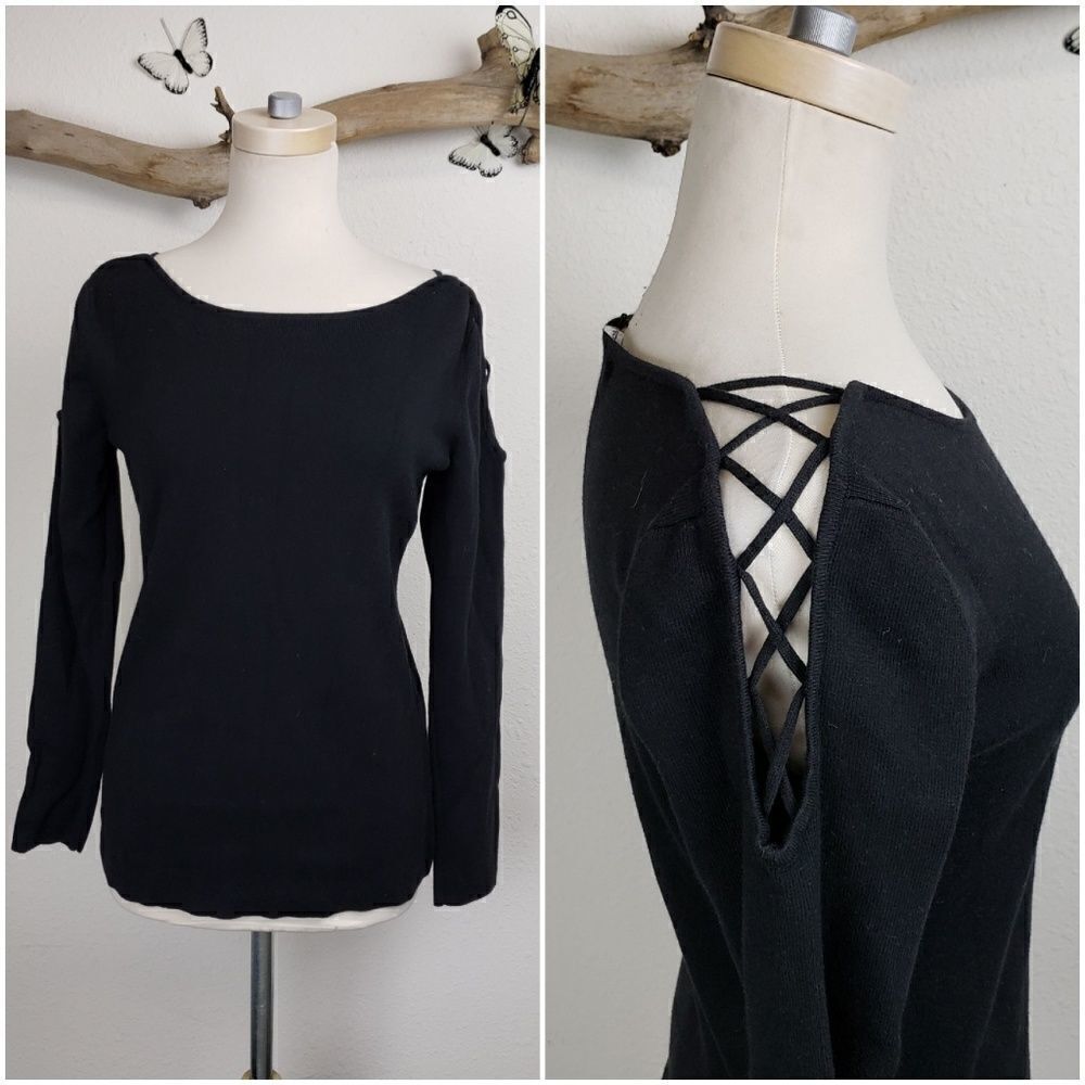Stitches & stripes fitted boat neck sweater